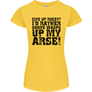 Give up Rugby? Union League Player Funny Womens Petite Cut T-Shirt Yellow