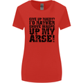 Give up Rugby? Union League Player Funny Womens Wider Cut T-Shirt Red