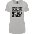 Give up Rugby? Union League Player Funny Womens Wider Cut T-Shirt Sports Grey