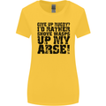 Give up Rugby? Union League Player Funny Womens Wider Cut T-Shirt Yellow