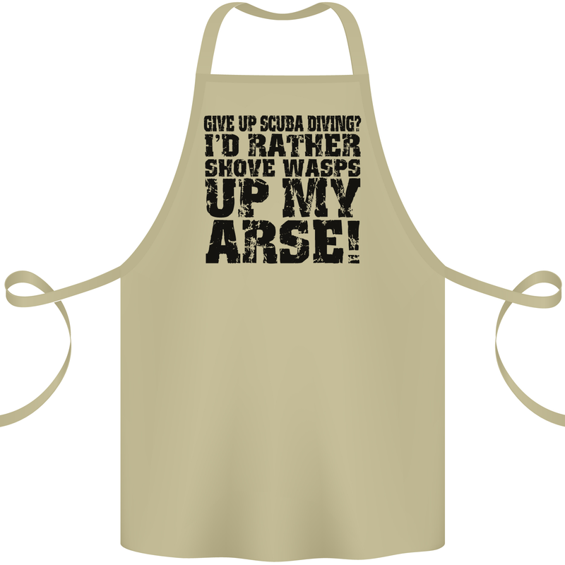 Give up Scuba Diving Diver Dive Funny Cotton Apron 100% Organic Khaki