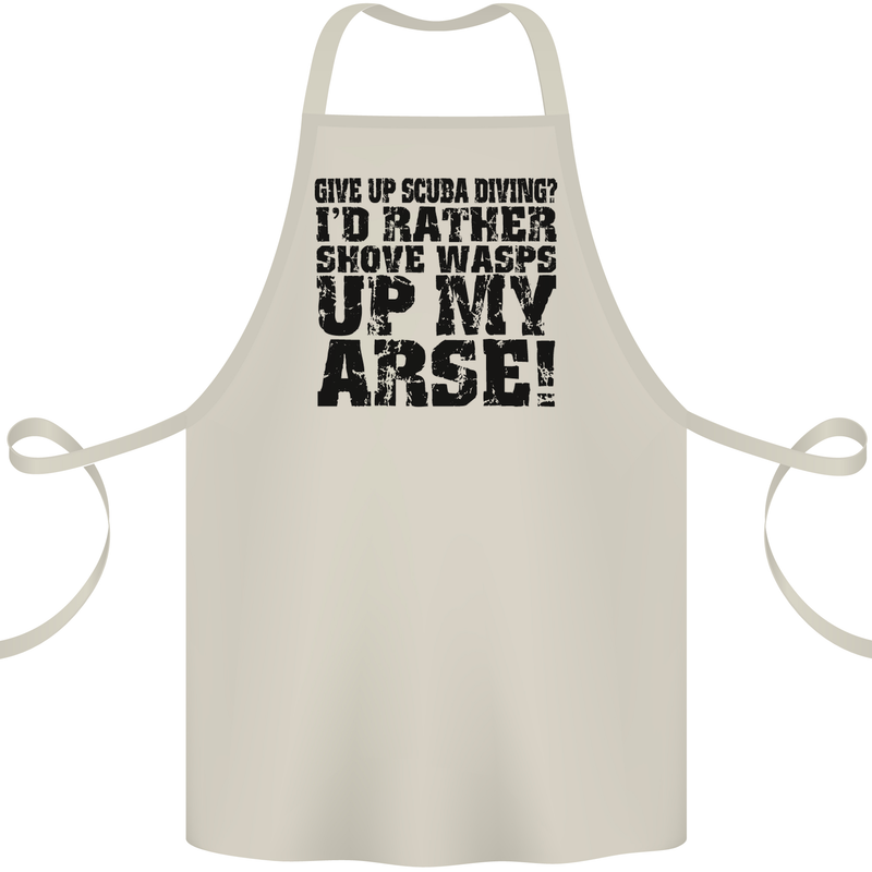 Give up Scuba Diving Diver Dive Funny Cotton Apron 100% Organic Natural