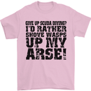 Give up Scuba Diving Diver Dive Funny Mens T-Shirt Cotton Gildan Light Pink