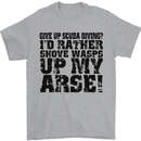 Give up Scuba Diving Diver Dive Funny Mens T-Shirt Cotton Gildan Sports Grey