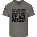 Give up Scuba Diving Diver Dive Funny Mens V-Neck Cotton T-Shirt Charcoal