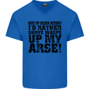 Give up Scuba Diving Diver Dive Funny Mens V-Neck Cotton T-Shirt Royal Blue