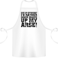 Give up Skydiving? Skydiving Freefall Cotton Apron 100% Organic White