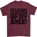 Give up Skydiving? Skydiving Freefall Mens T-Shirt Cotton Gildan Maroon