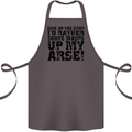 Give up the Gym? Funny Training Top Fitness Cotton Apron 100% Organic Dark Grey