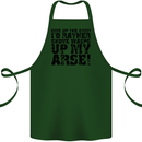 Give up the Gym? Funny Training Top Fitness Cotton Apron 100% Organic Forest Green
