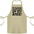 Give up the Gym? Funny Training Top Fitness Cotton Apron 100% Organic Khaki