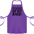 Give up the Gym? Funny Training Top Fitness Cotton Apron 100% Organic Purple