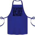 Give up the Gym? Funny Training Top Fitness Cotton Apron 100% Organic Royal Blue