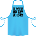 Give up the Gym? Funny Training Top Fitness Cotton Apron 100% Organic Turquoise