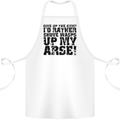 Give up the Gym? Funny Training Top Fitness Cotton Apron 100% Organic White
