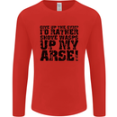Give up the Gym? Funny Training Top Fitness Mens Long Sleeve T-Shirt Red