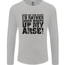 Give up the Gym? Funny Training Top Fitness Mens Long Sleeve T-Shirt Sports Grey