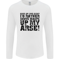 Give up the Gym? Funny Training Top Fitness Mens Long Sleeve T-Shirt White
