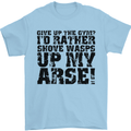 Give up the Gym? Funny Training Top Fitness Mens T-Shirt Cotton Gildan Light Blue
