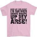 Give up the Gym? Funny Training Top Fitness Mens T-Shirt Cotton Gildan Light Pink