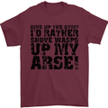 Give up the Gym? Funny Training Top Fitness Mens T-Shirt Cotton Gildan Maroon