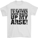Give up the Gym? Funny Training Top Fitness Mens T-Shirt Cotton Gildan White