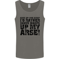 Give up the Gym? Funny Training Top Fitness Mens Vest Tank Top Charcoal