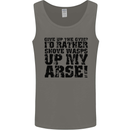 Give up the Gym? Funny Training Top Fitness Mens Vest Tank Top Charcoal