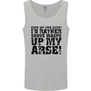 Give up the Gym? Funny Training Top Fitness Mens Vest Tank Top Sports Grey