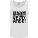 Give up the Gym? Funny Training Top Fitness Mens Vest Tank Top White