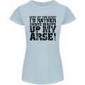 Give up the Gym? Funny Training Top Fitness Womens Petite Cut T-Shirt Light Blue