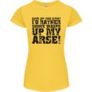 Give up the Gym? Funny Training Top Fitness Womens Petite Cut T-Shirt Yellow