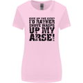 Give up the Gym? Funny Training Top Fitness Womens Wider Cut T-Shirt Light Pink