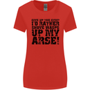 Give up the Gym? Funny Training Top Fitness Womens Wider Cut T-Shirt Red