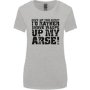 Give up the Gym? Funny Training Top Fitness Womens Wider Cut T-Shirt Sports Grey