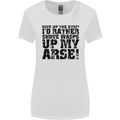 Give up the Gym? Funny Training Top Fitness Womens Wider Cut T-Shirt White