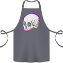 Glitch Skull Gothic Biker Heavy Metal Rock Cotton Apron 100% Organic Steel