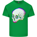 Glitch Skull Gothic Biker Heavy Metal Rock Mens Cotton T-Shirt Tee Top Irish Green