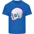 Glitch Skull Gothic Biker Heavy Metal Rock Mens Cotton T-Shirt Tee Top Royal Blue