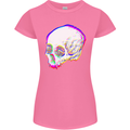 Glitch Skull Gothic Biker Heavy Metal Rock Womens Petite Cut T-Shirt Azalea