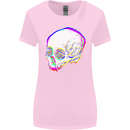 Glitch Skull Gothic Biker Heavy Metal Rock Womens Wider Cut T-Shirt Light Pink