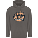 Go Back Funny Climate Change Environment Mens 80% Cotton Hoodie Charcoal
