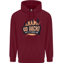 Go Back Funny Climate Change Environment Mens 80% Cotton Hoodie Maroon