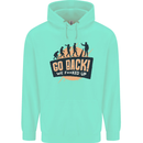 Go Back Funny Climate Change Environment Mens 80% Cotton Hoodie Peppermint