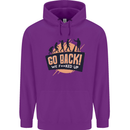 Go Back Funny Climate Change Environment Mens 80% Cotton Hoodie Purple