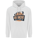 Go Back Funny Climate Change Environment Mens 80% Cotton Hoodie White