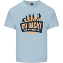 Go Back Funny Climate Change Environment Mens Cotton T-Shirt Tee Top Light Blue