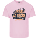 Go Back Funny Climate Change Environment Mens Cotton T-Shirt Tee Top Light Pink