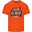 Go Back Funny Climate Change Environment Mens Cotton T-Shirt Tee Top Orange