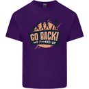 Go Back Funny Climate Change Environment Mens Cotton T-Shirt Tee Top Purple